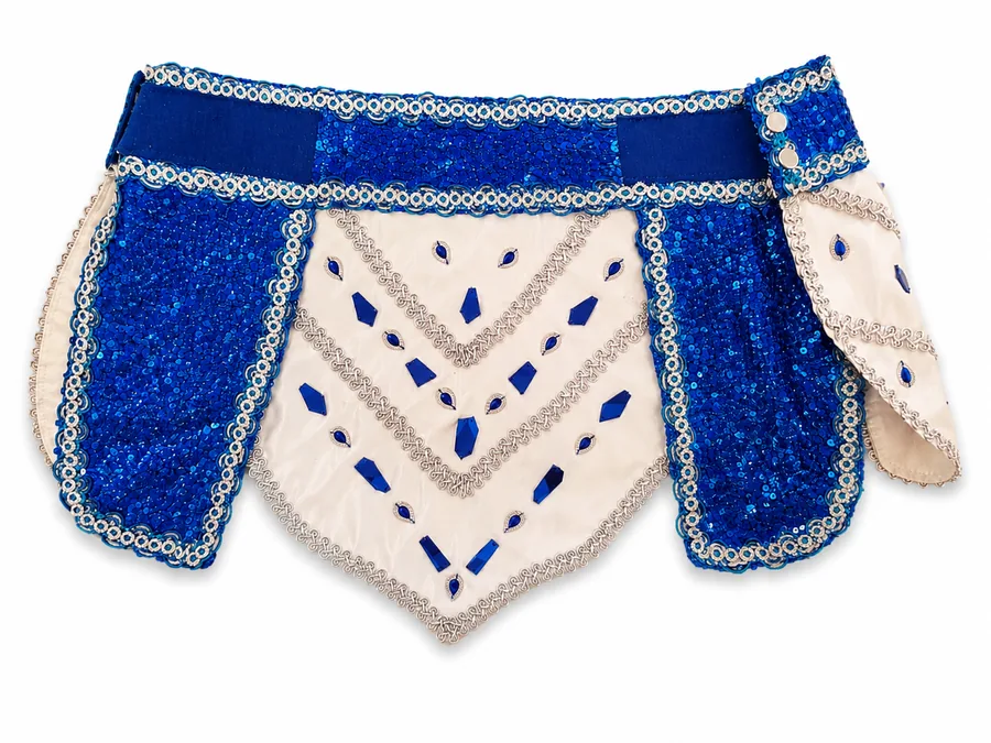 Falda de mujer, color Azul, vista de espalda