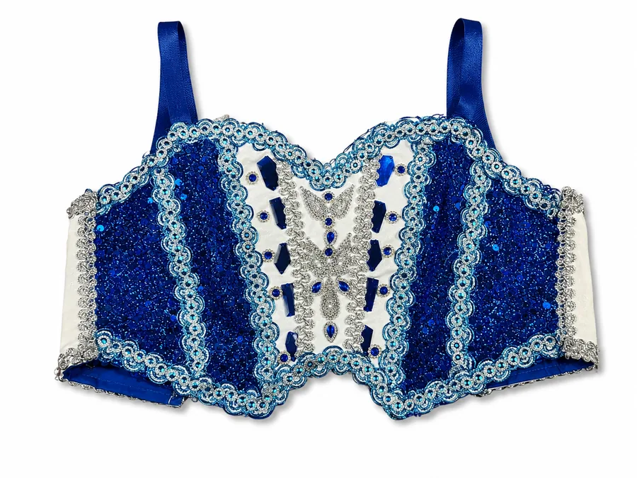 Peto de mujer, color Azul, vista de delantero